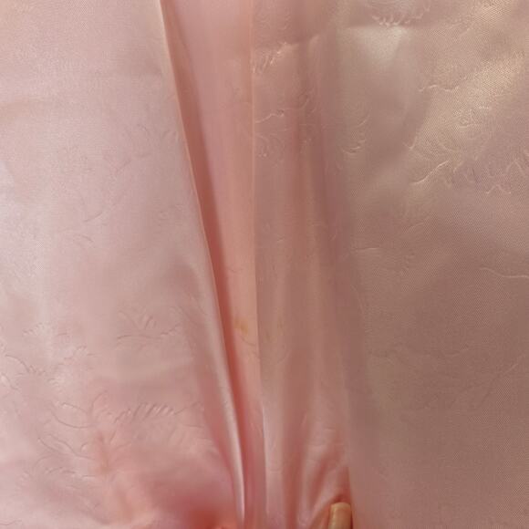 Gunne Sax Vintage 80s Pink Princess Dress Size XS S Maxi Satin Lace Bows - Picture 6 of 11